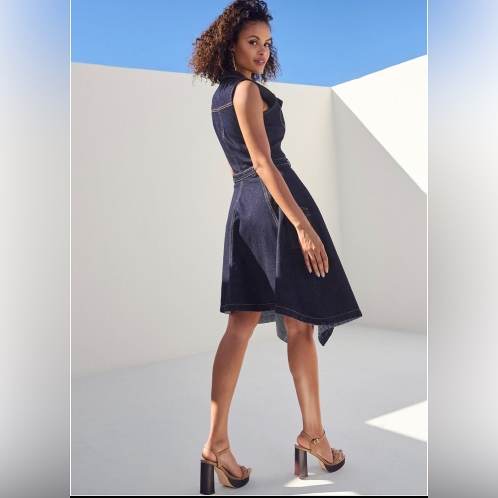 Denim Sleeveless Dress - Picture 3 of 16